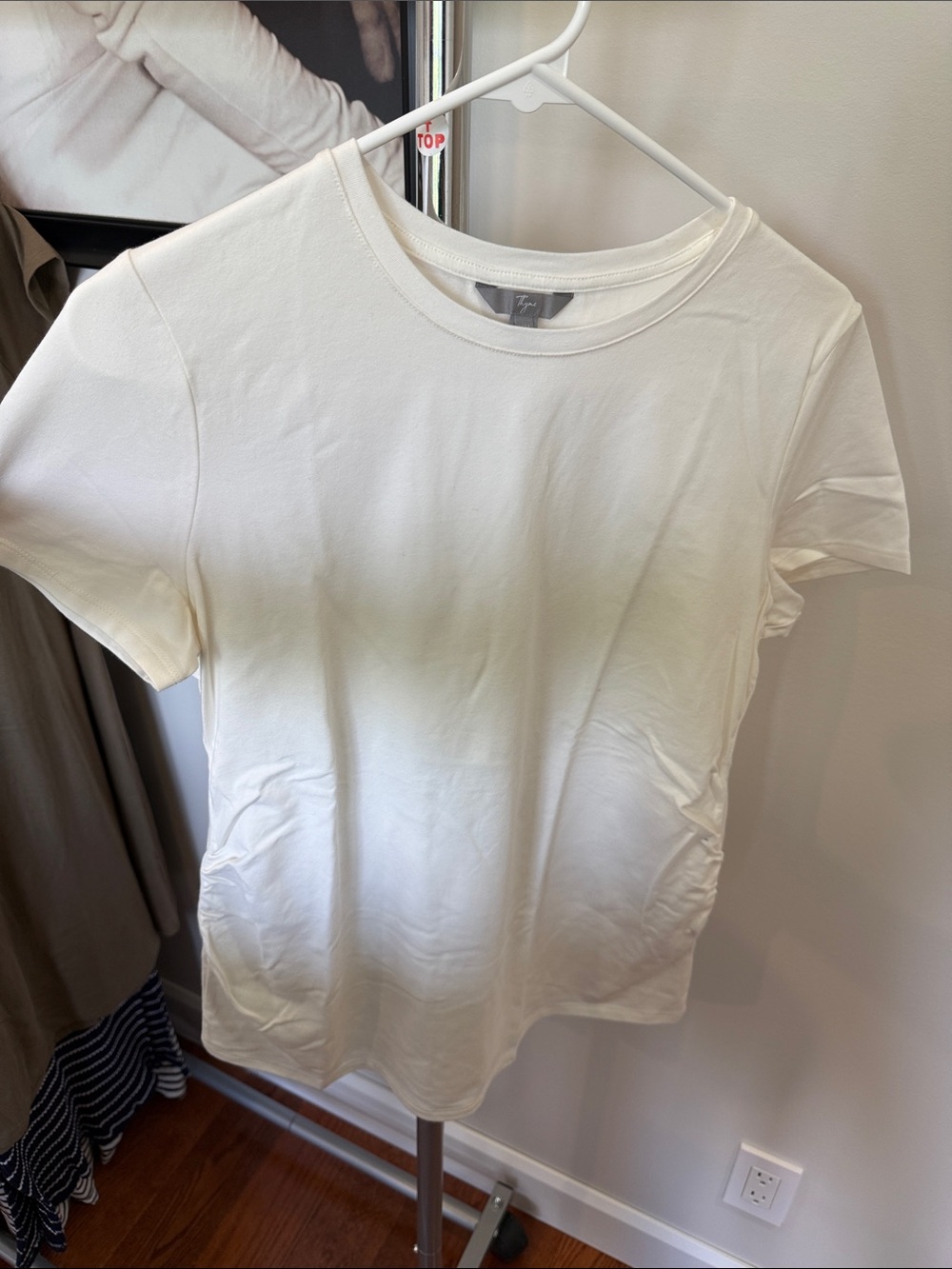 Thyme Maternity White Short Sleeve Tee